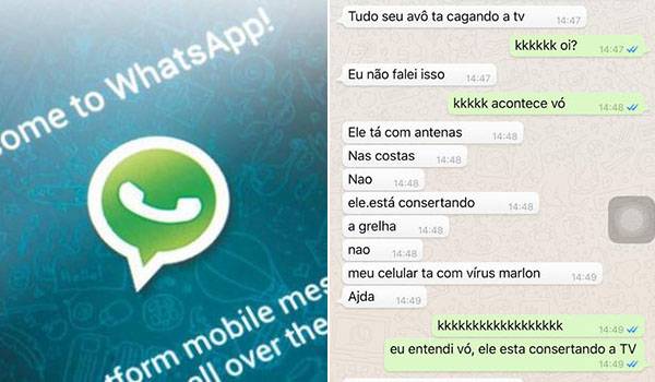 Avó usa WhatsApp pela primeira vez e a conversa faz sucesso no Facebook