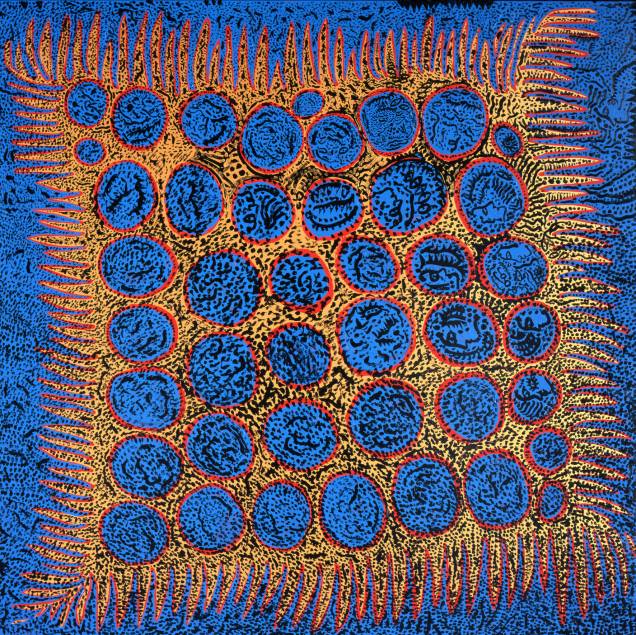 A tela Broken Heart (2012) mostra o lado a psicodélico da artista A tela Broken Heart (2012) mostra o lado a psicodélico da artista