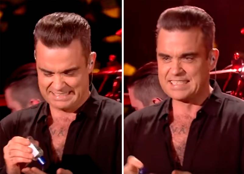 Robbie Williams provoca polêmica com atitude inusitada em show