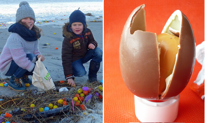 Uma praia alemã amanheceu repleta de surpresinhas coloridas