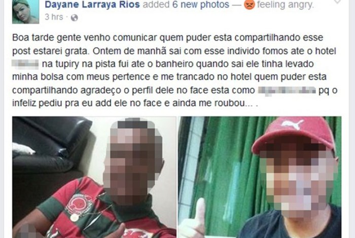 Travesti garota de programa expõe nas redes cliente que a furtou