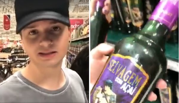 Em vídeo, jovens descobrem “larvas” dentro de garrafas de catuaba