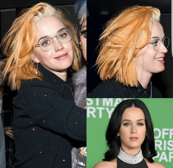 Katy Perry entrou em um processo de descoloração e surgiu com os cabelos 'manchados' durante evento 