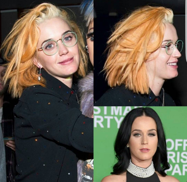 katy-perry2 Katy Perry entrou em um processo de descoloração e surgiu com os cabelos 'manchados' durante evento