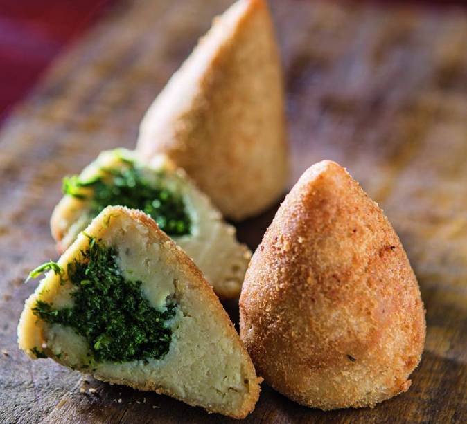 Coxinha de espinafre do No Bones, o açougue vegano de Perdizes (Foto: Ricardo D'Angelo) Coxinha de espinafre do No Bones, o açougue vegano de Perdizes (Foto: Ricardo D'Angelo)