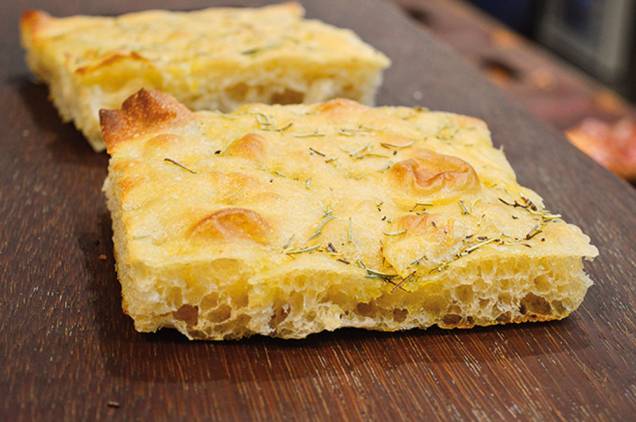 Focaccia branca: pedida do Eataly Focaccia branca: pedida do Eataly