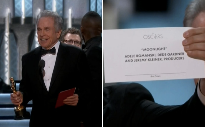 Gafe no prêmio mais importante provoca “climão” no Oscar 2017