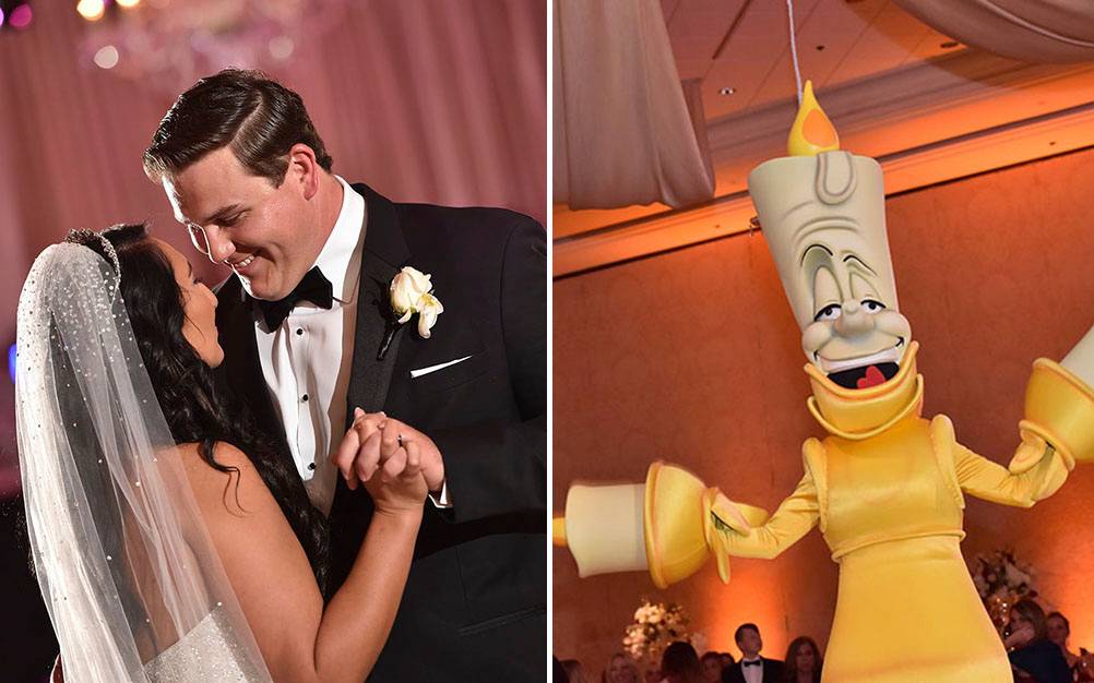 Na Disney, noivos fazem casamento inspirado em “A Bela e A Fera”