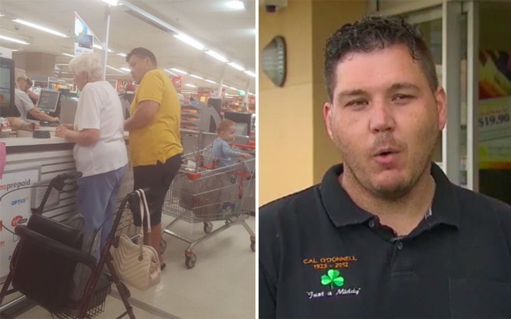 Após cartão recusado, desconhecido paga conta de idosa