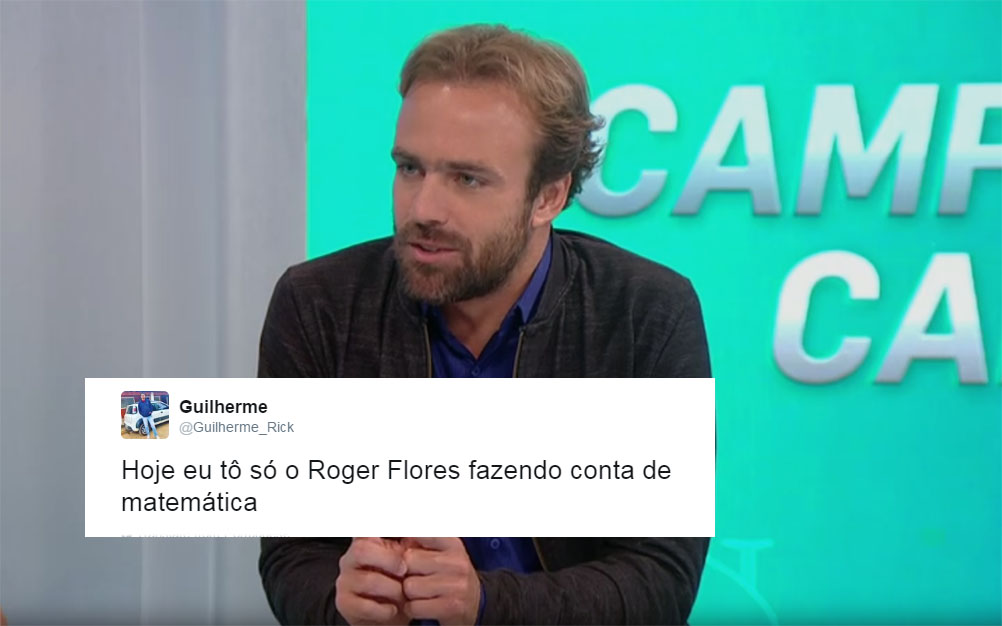 Roger Flores se atrapalha com conta de matemática no SporTV