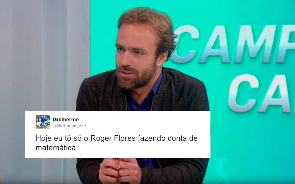Roger Flores se atrapalha com conta de matemática no SporTV