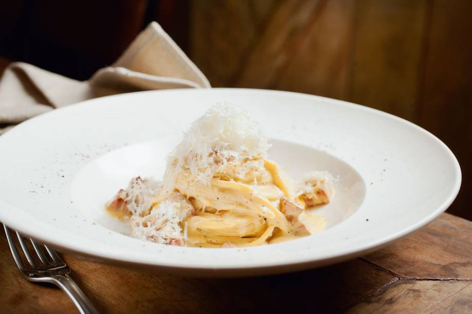 Espaguete à carbonara Espaguete à carbonara