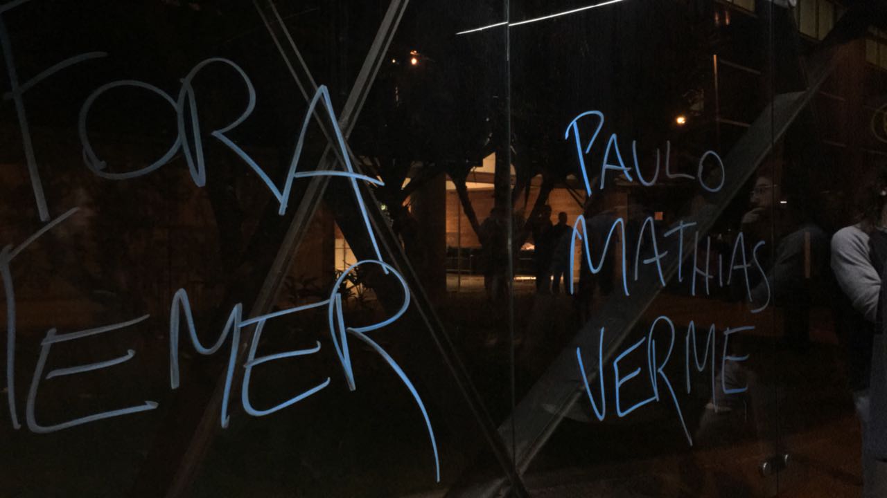 Picha&ccedil;&atilde;o durante protestos de 28 de abril