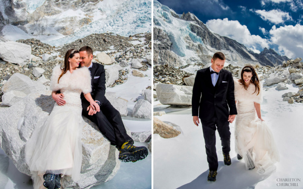 Noivos caminham por mais de 1 semana para se casar no Everest