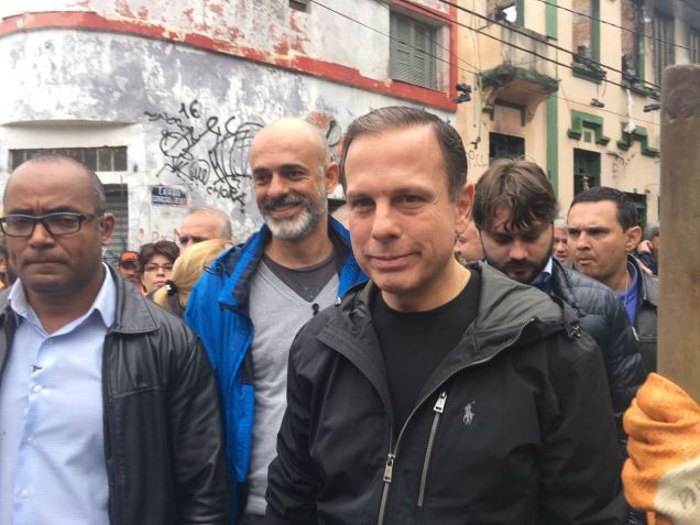 O prefeito Jo&atilde;o Doria (PSDB) esteve no local conferindo de perto os trabalhos