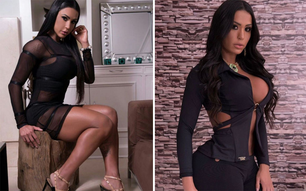 Cachorro de Gracyanne Barbosa rouba a cena em clique sexy
