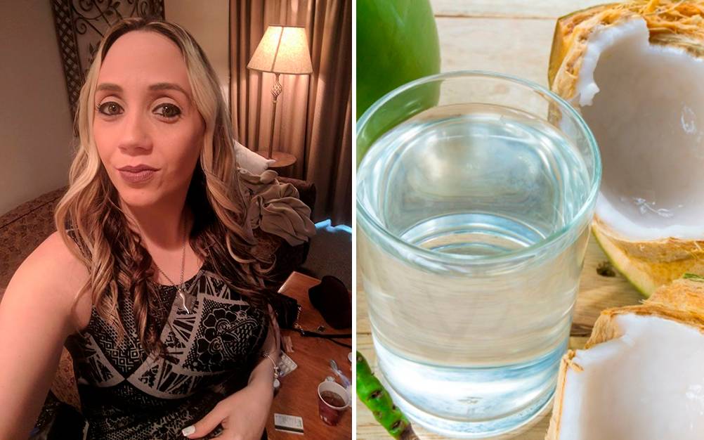 Mulher encontra suposto mofo “que parece polvo” em água de coco