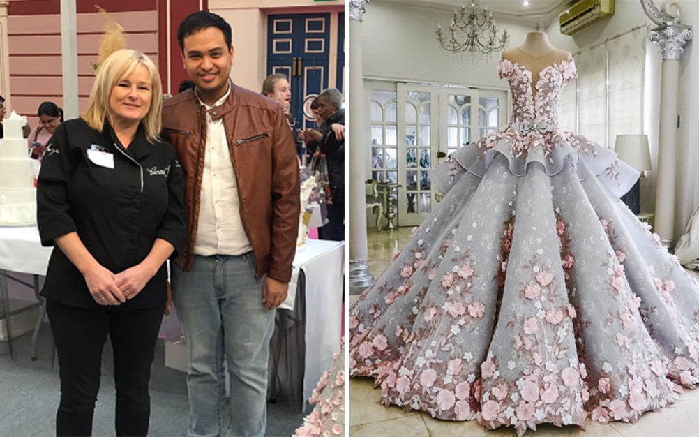 Confeiteira faz bolo “perfeito” inspirado em vestido de casamento