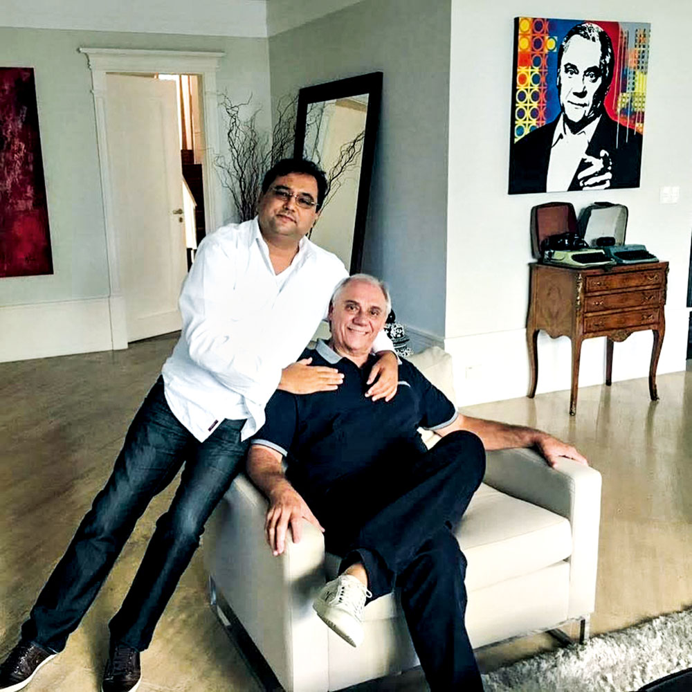 Geraldo Luis posta vídeo descontraído ao lado de Marcelo Rezende