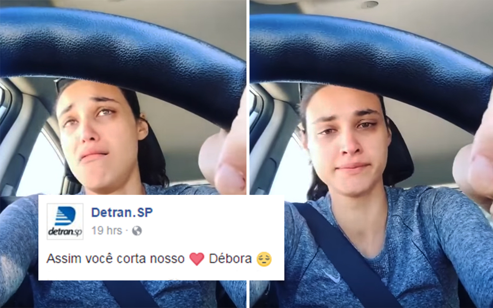 Após desabafo, Débora Nascimento é repreendida pelo Detran