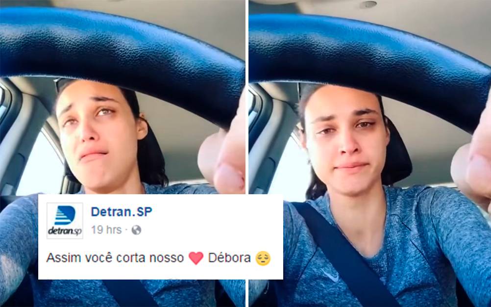 Após desabafo, Débora Nascimento é repreendida pelo Detran