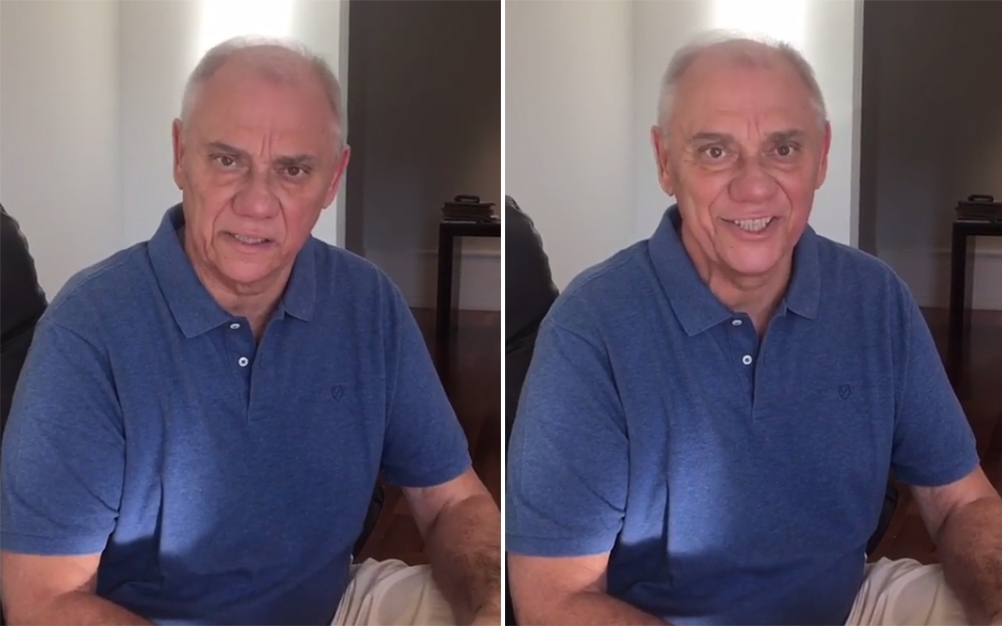 Em vídeo, Marcelo Rezende desabafa e desmente boatos sobre saúde