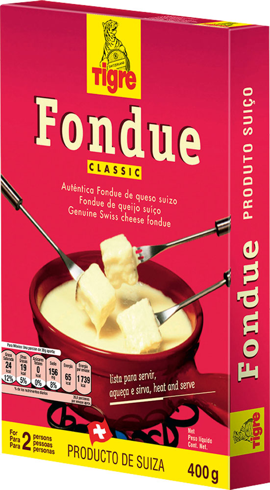 Fondue Queijo Su&iacute;&ccedil;o Tigre, de R$ 49,90 por R$ 39,90