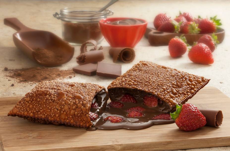 10 Pastéis - chocolate com morango 10 Pastéis - chocolate com morango