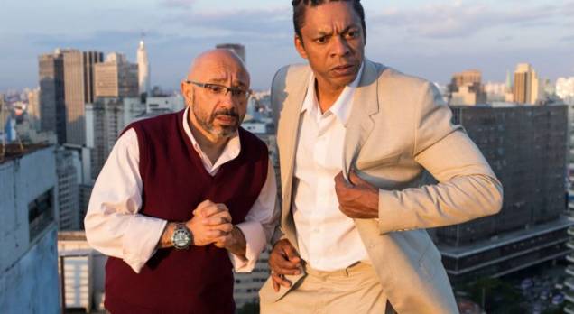 Os atores Ivo Roberto e Nill Marcondes na peça 'Dois por um Fio' Os atores Ivo Roberto e Nill Marcondes na peça 'Dois por um Fio'