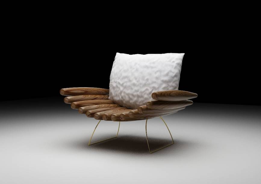 <i>Poltrona Cuba</i>, do jovem arquiteto Rodrigo Ohtake, filho de Ruy e neto de Tomie Ohtake <i>Poltrona Cuba</i>, do jovem arquiteto Rodrigo Ohtake, filho de Ruy e neto de Tomie Ohtake