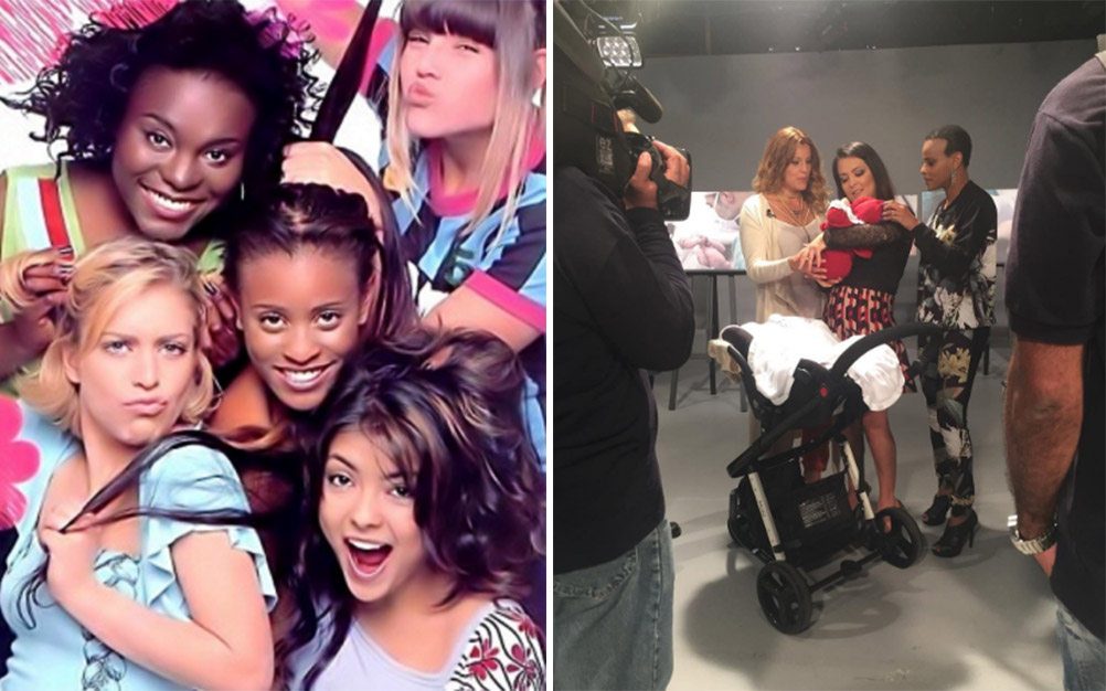 Ex-integrantes do Rouge se reencontram no “Programa do Gugu”