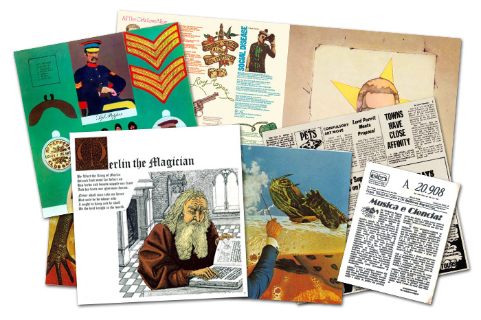 Encartes caprichados dos velhos discos de vinil