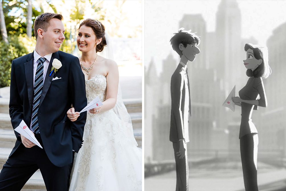 Noivos fazem casamento inspirado em curta-metragem da Disney