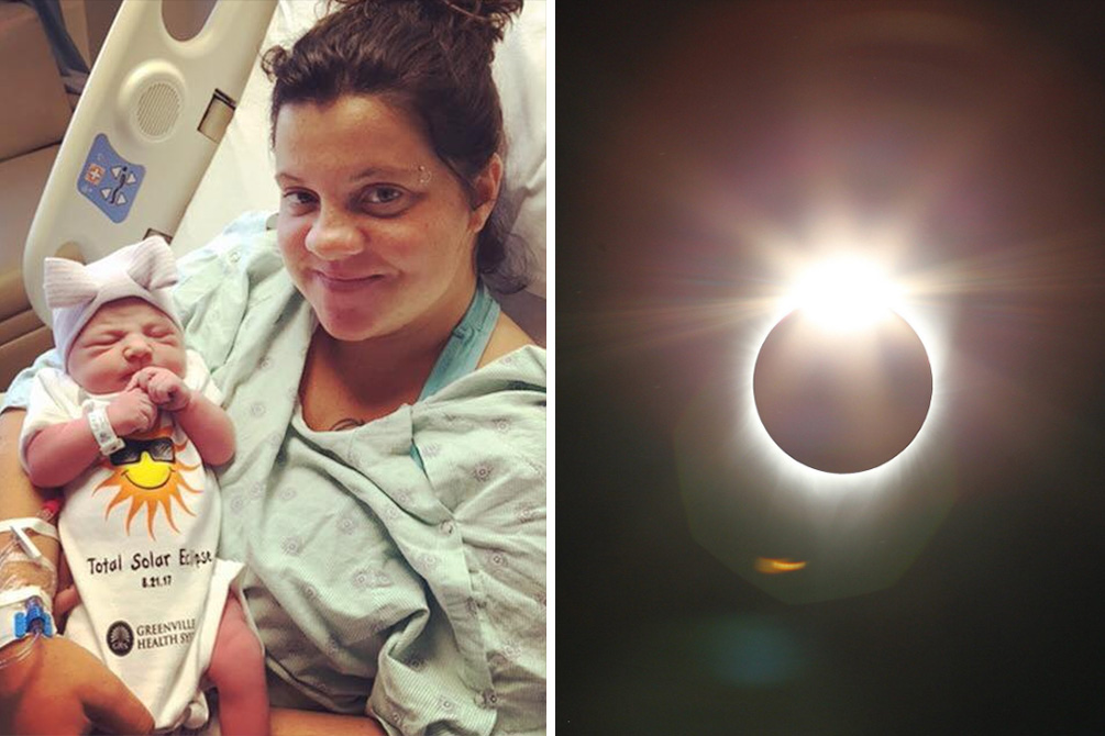 Bebê que nasceu no dia do eclipse solar ganha nome curioso