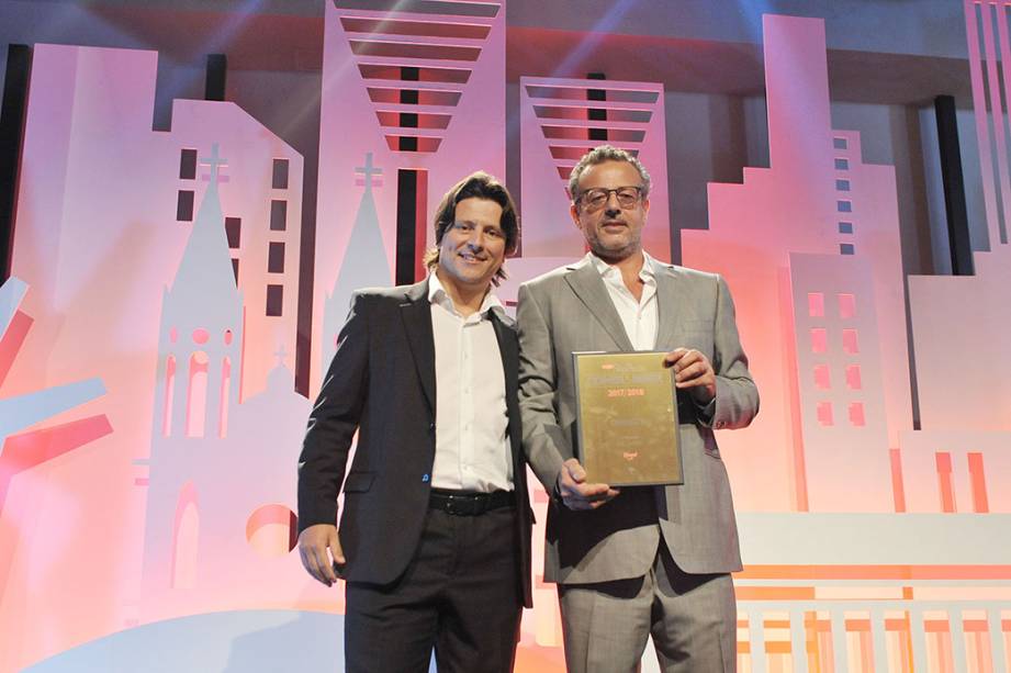 Carlos Moys&eacute;s, CEO do iFood, e Paulo Zegaib, do Dinho&rsquo;s