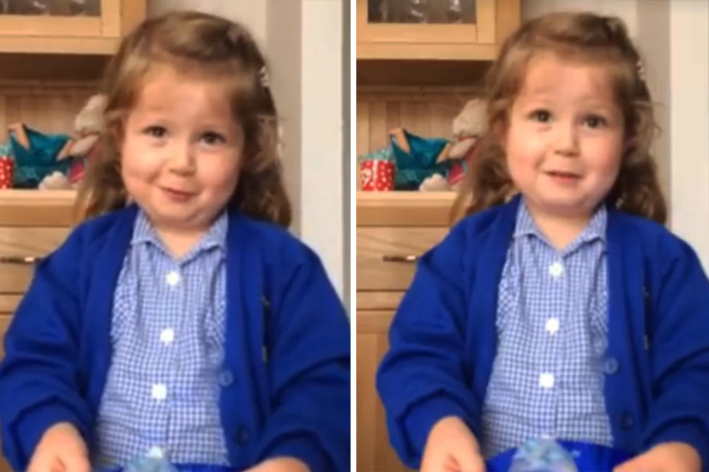 Criança tem reação hilária ao descobrir que terá um irmãozinho