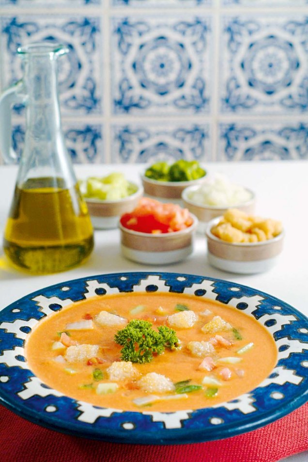 O gaspacho, tradicional receita ibérica O gaspacho, tradicional receita ibérica