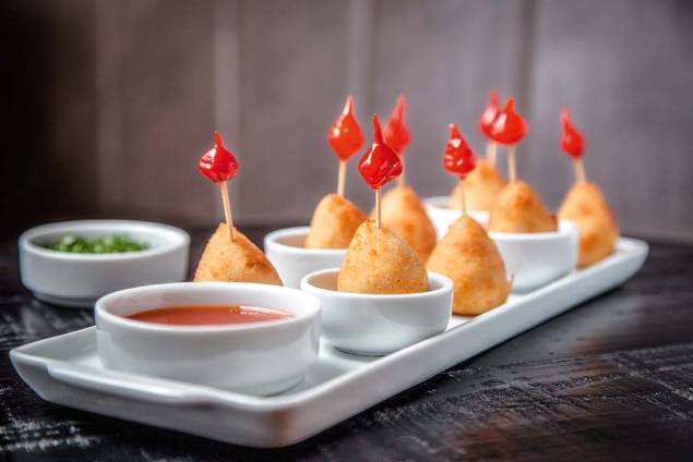 A porção de coxinhas A porção de coxinhas