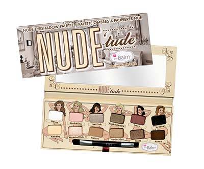 Paleta com doze sombras em tons de nude da The Balm. R$ 199,00.