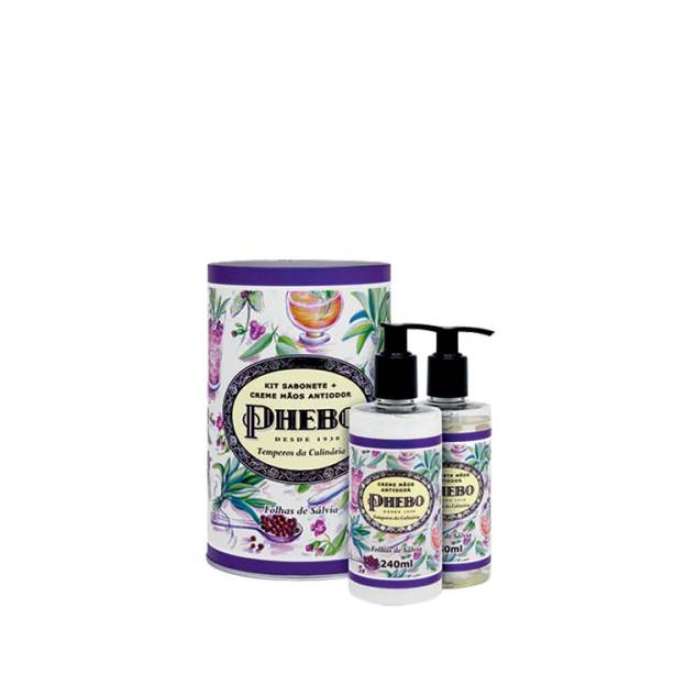 Kit com sabonete l&iacute;quido e creme para as m&atilde;os que tiram da pele o odor dos alimentos, R$ 64,00. Phebo.