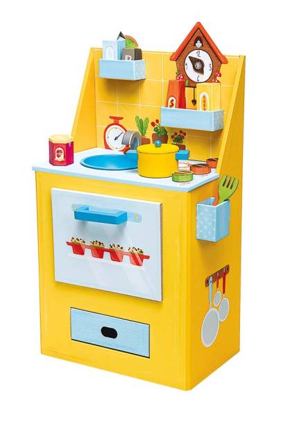 Cozinha de brinquedo com onze acessórios, R$ 479,00. UniqueShop.