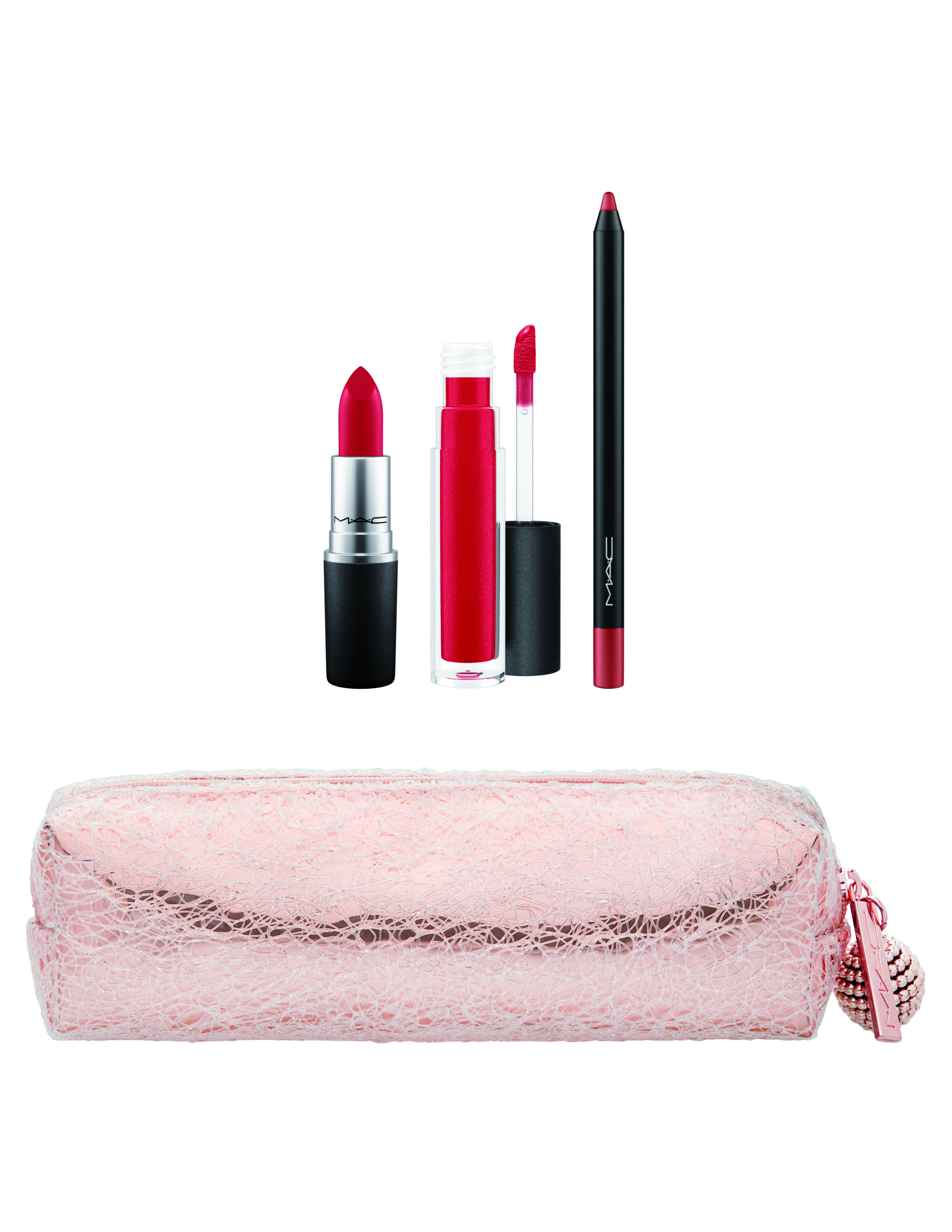 Pretty Polished Lip Bag em Red,&nbsp;229 reais