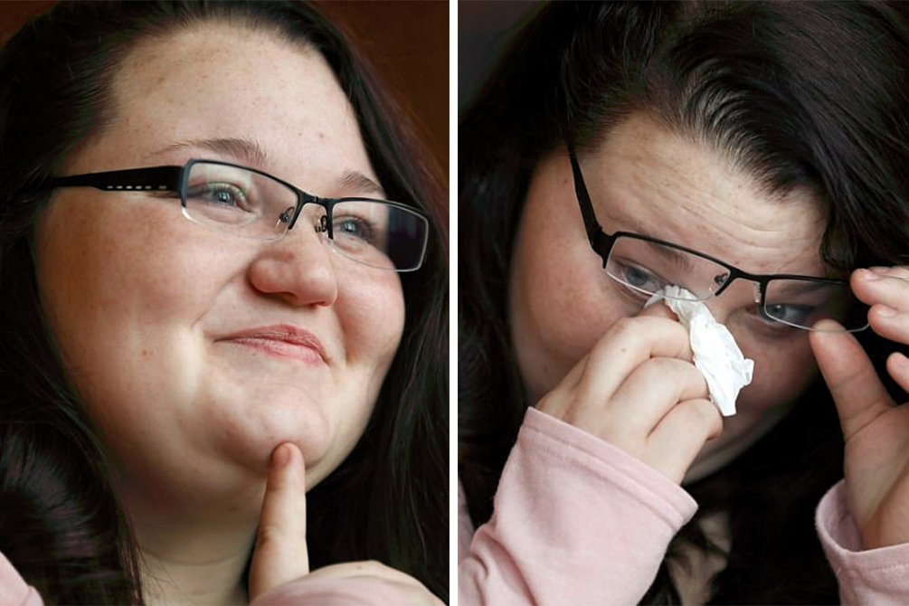 Viúva se emociona ao ver o rosto do marido em outro homem