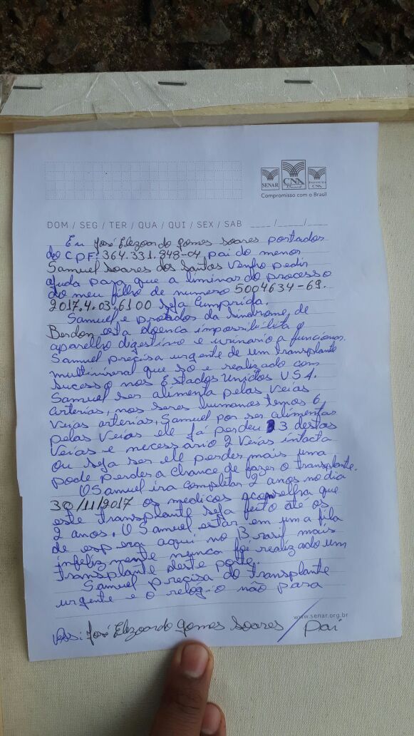 Carta de José Elezoardo Gomes Soares