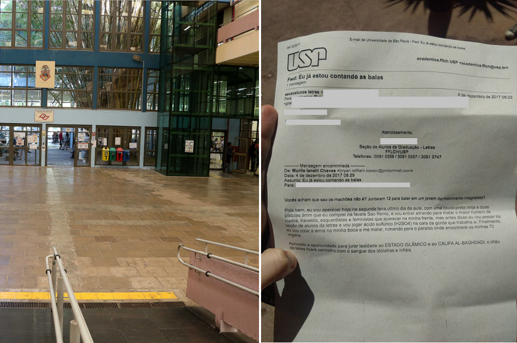 USP recebe ameaça de suposto atirador contra alunos e empregados