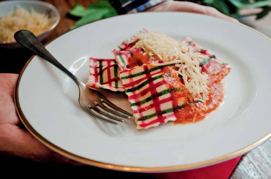 Ravióli de gorgonzola e pera do Pastifício Primo Ravióli de gorgonzola e pera do Pastifício Primo