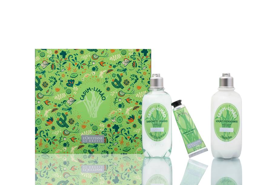 •	Kit Capim Limão, L’ Occitane eu Bresil - R$ 135,00. Uma sugestão de COSMO. Preço pesquisado em novembro/2017