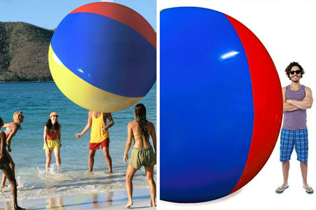A avaliação de uma bola de praia gigante está dando o que falar