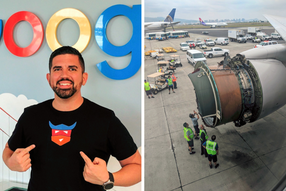 Passageiro revela susto ao publicar fotos da turbina da aeronave