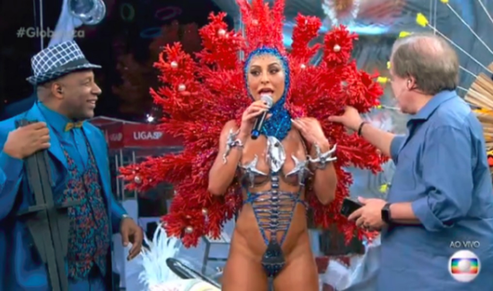 Sabrina Sato dá show de espontaneidade na Globo
